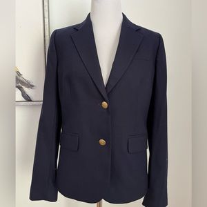 NWT J. Crew Factory Women's School Boy Navy Blue Wool Blend Jacket #28639 Sz 4